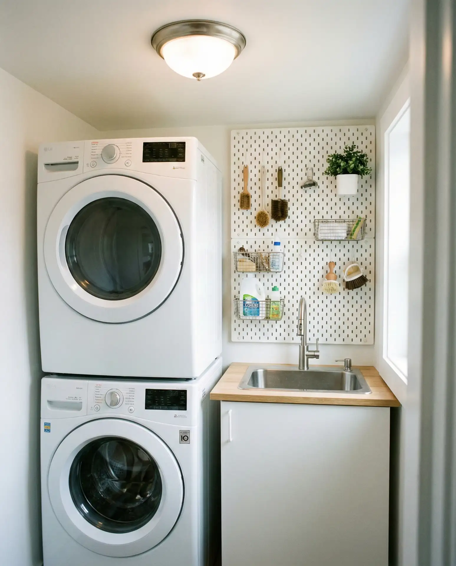 Stackable with Utility Sink and Hanging Storage 2