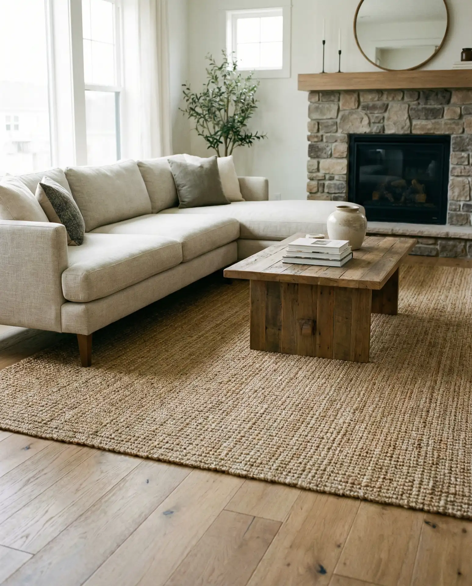 Statement Area Rug in Natural Fibers 1