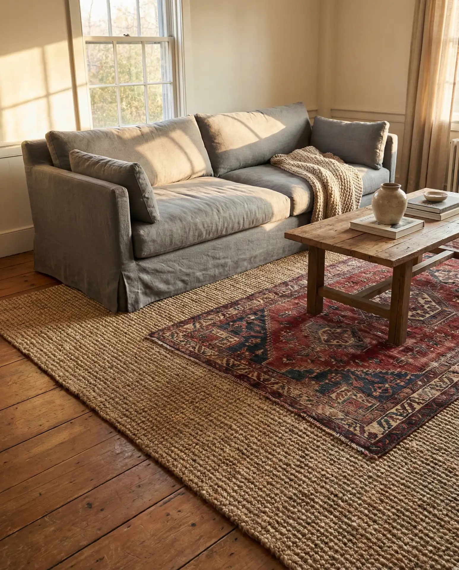 Statement Area Rug in Natural Fibers 2