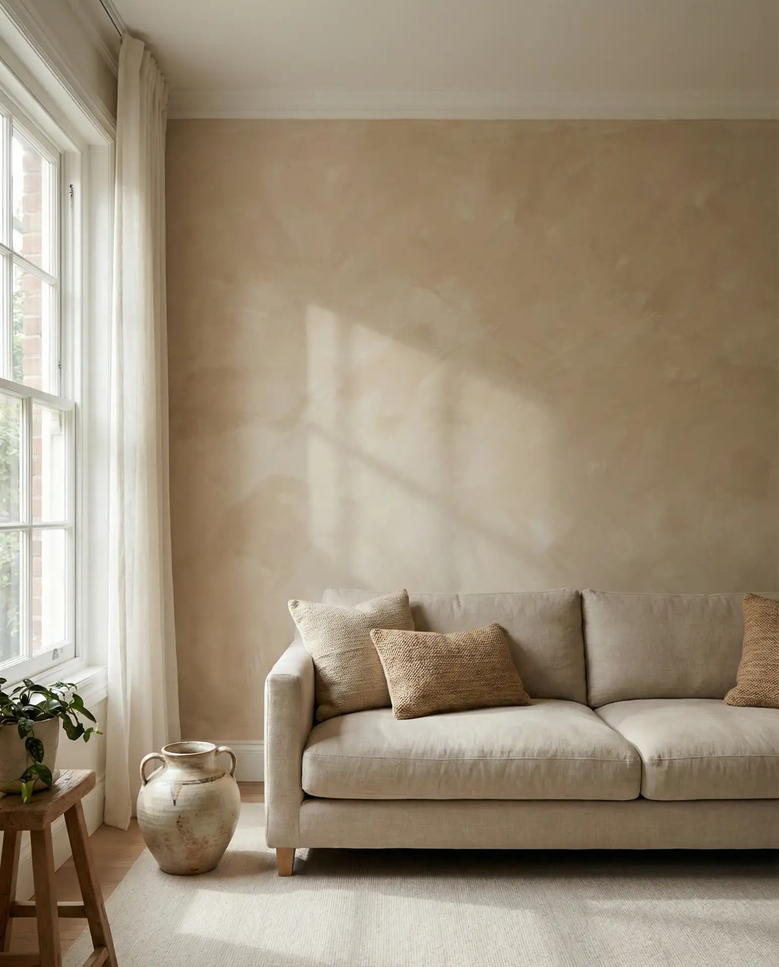 Statement Wall with Textured Paint Finishes 1