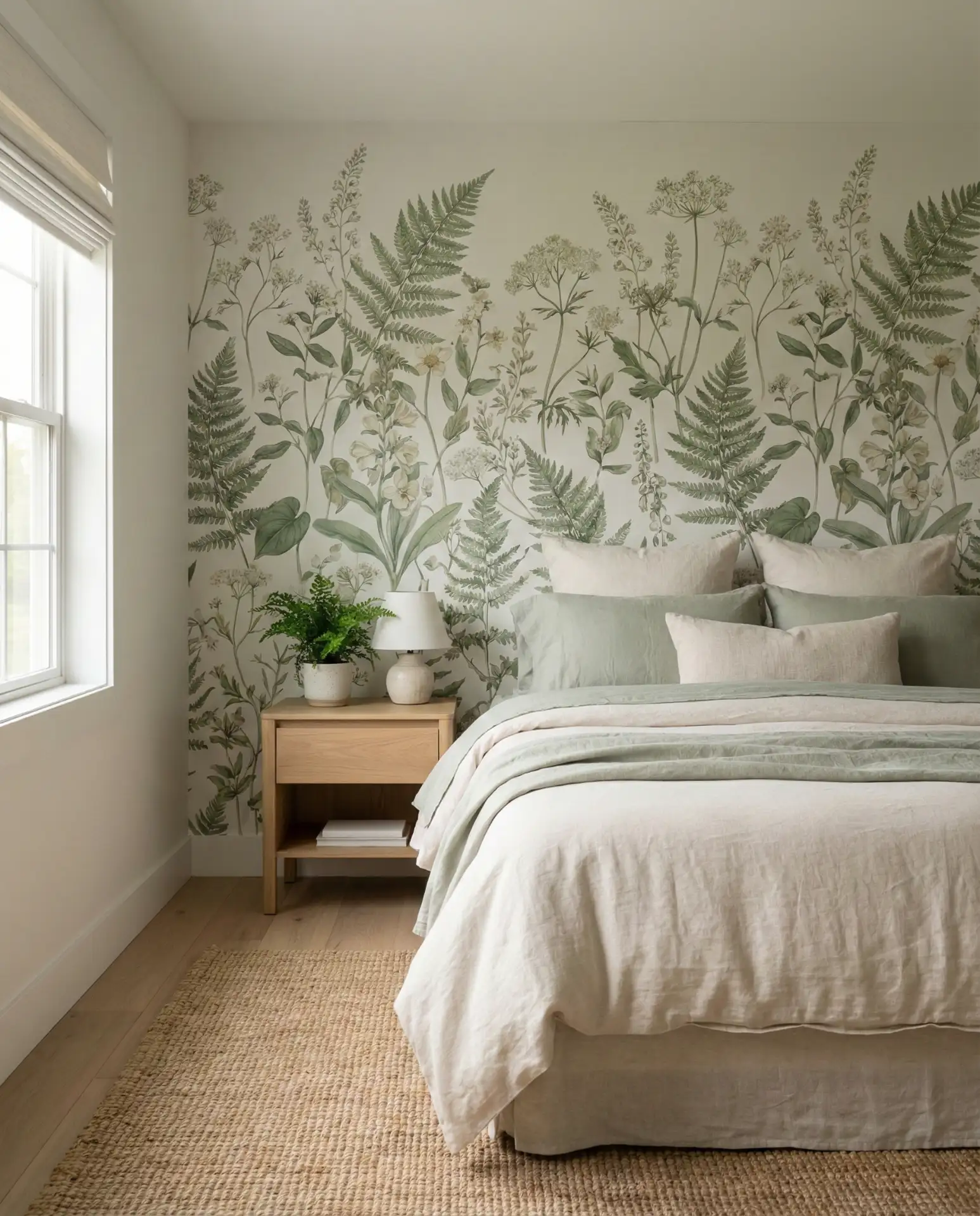 Statement Wallpaper Behind the Bed 1