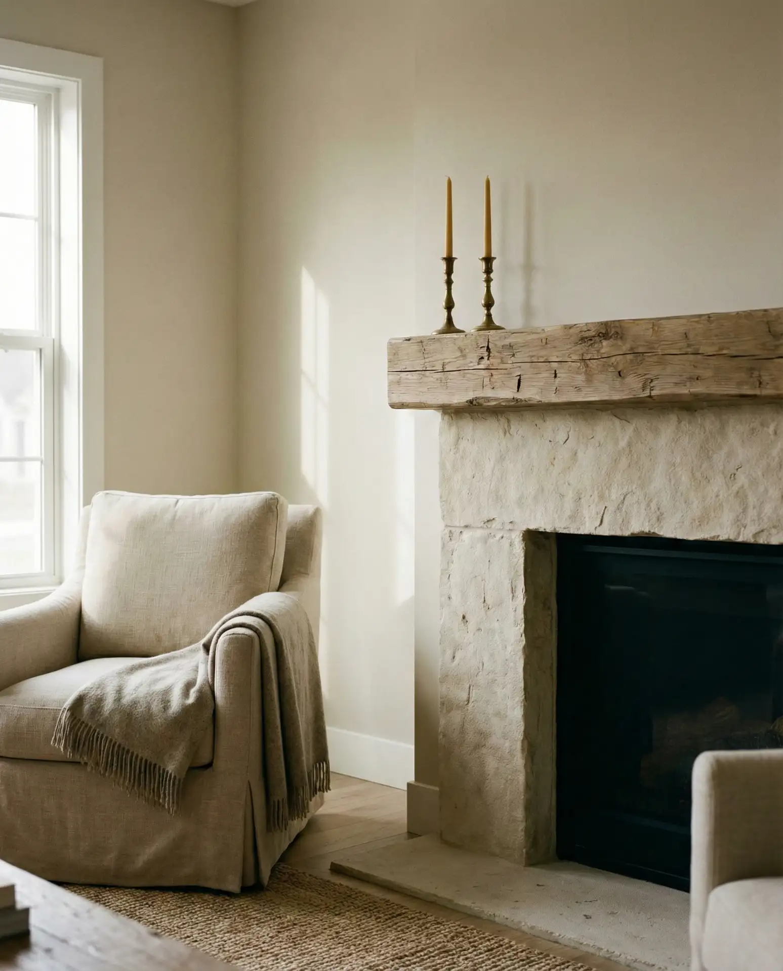 Stone Fireplace Surround in the Living Room 2