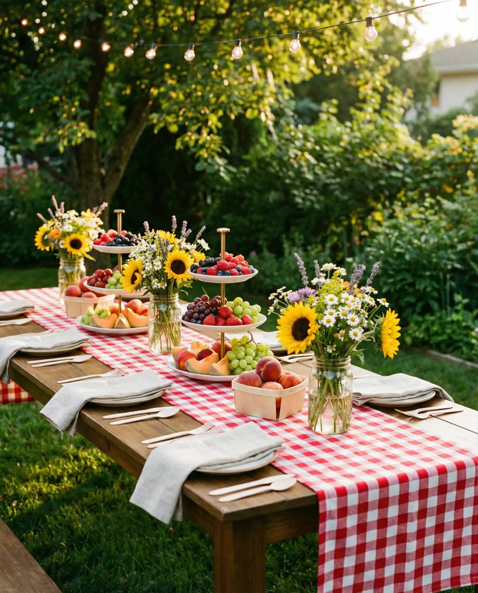 Summer Garden Party Picnic Tables 2