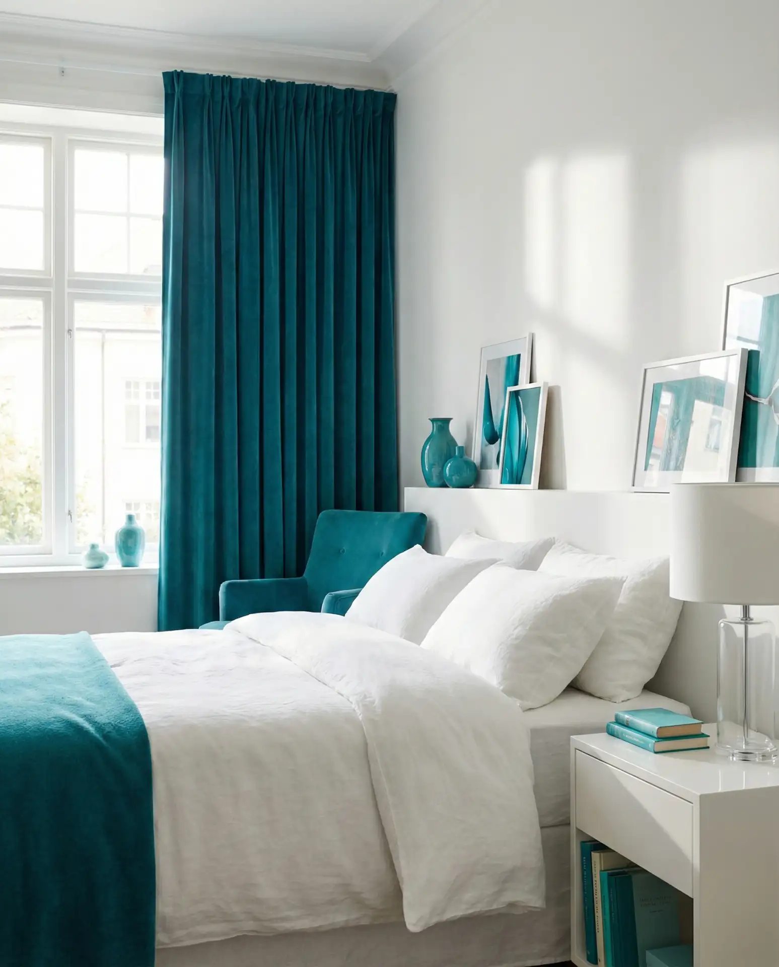 Teal and White Refreshing Depth 1