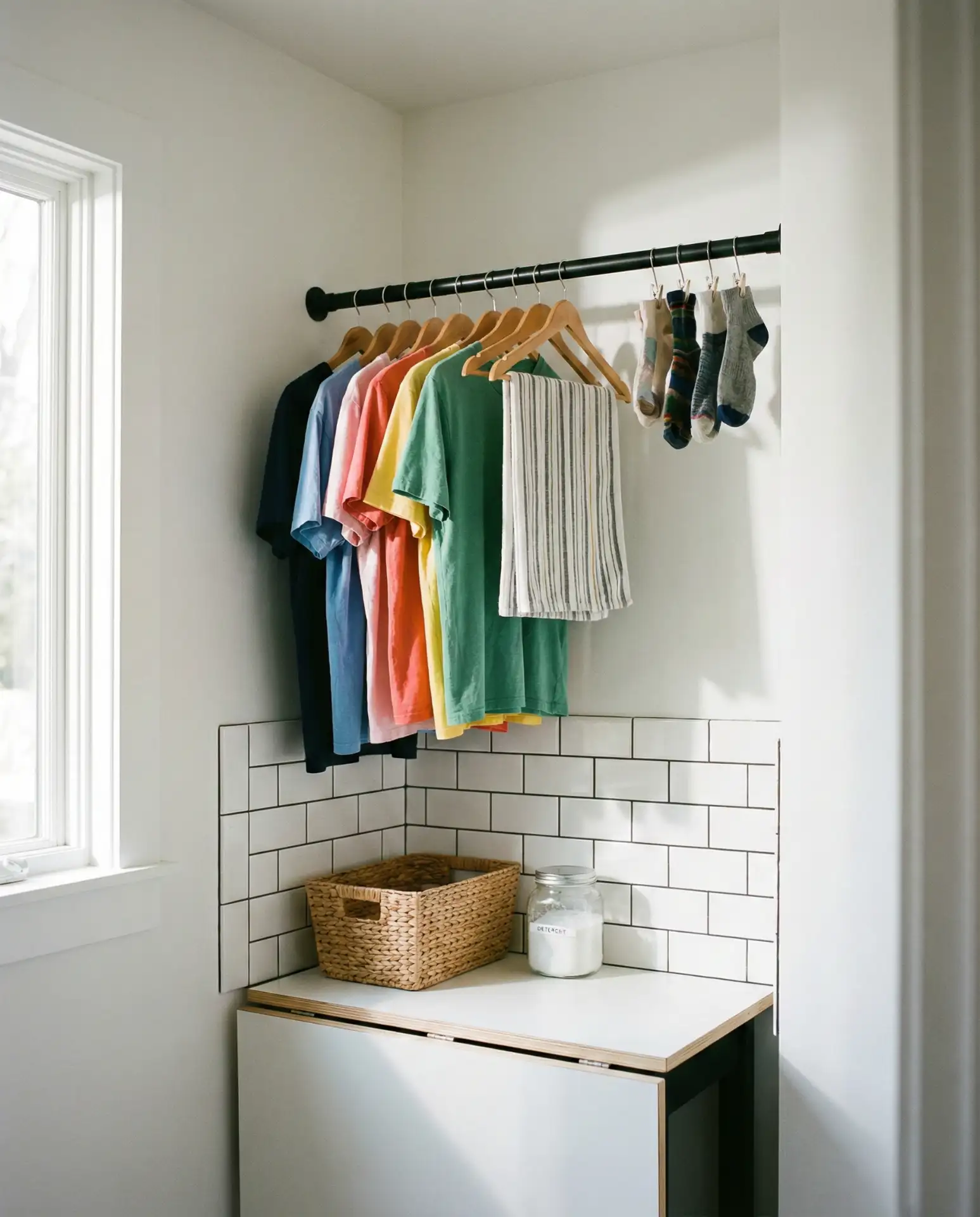 Tension Rod for Hanging Clothes to Dry 1