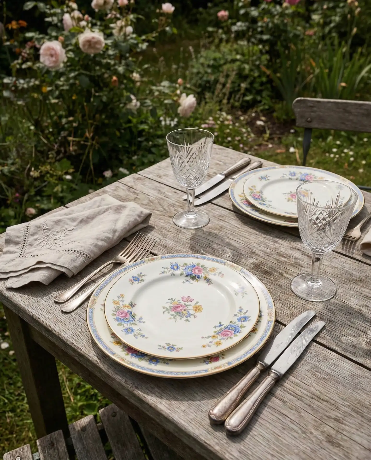 Thrifted Vintage China for Eclectic Table Settings 1