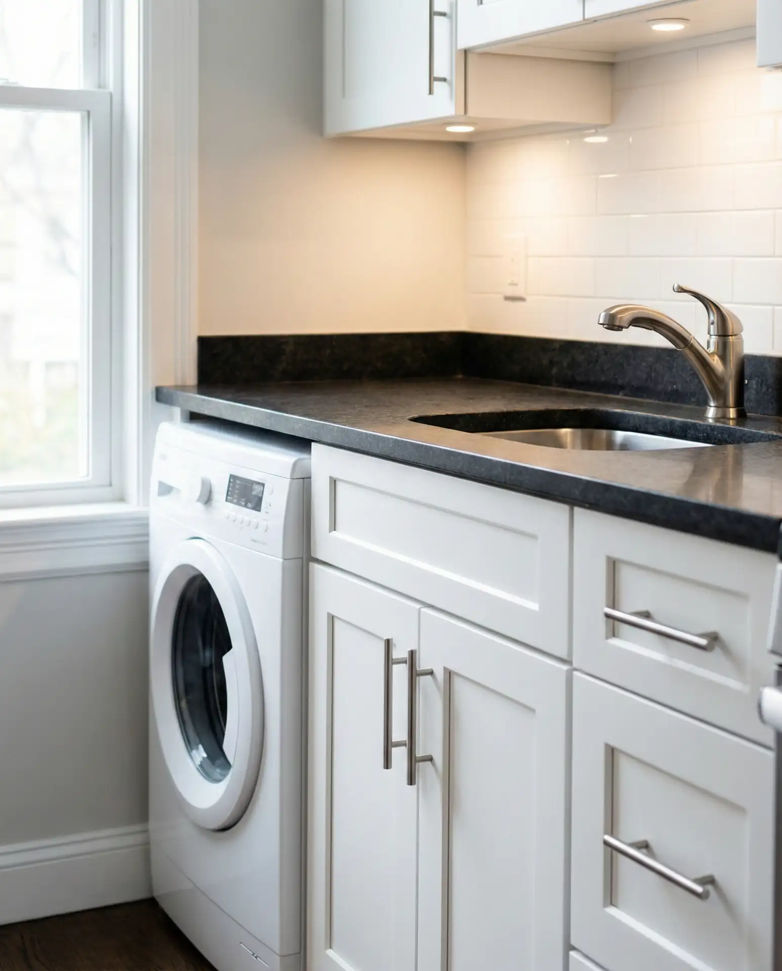 Under-Counter Washer in a Kitchen Nook 2
