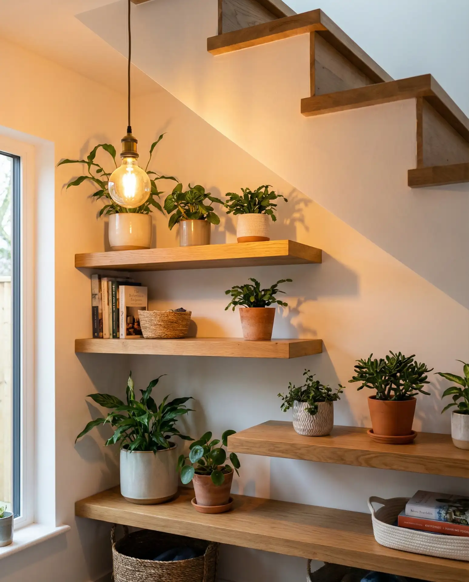 Under-Stair Storage Nook with Built-In Shelving 2