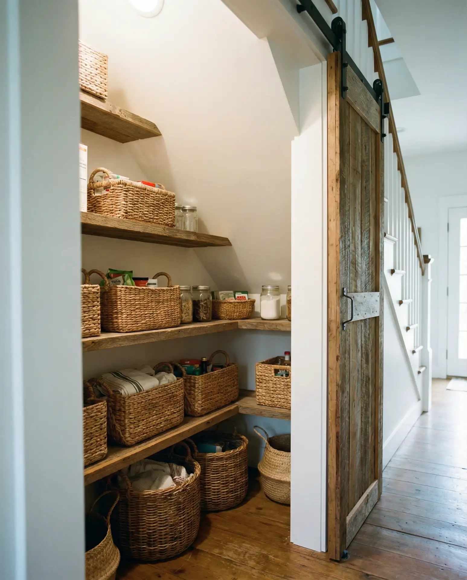 Under-Stairs Pantry in a Compact Home 1
