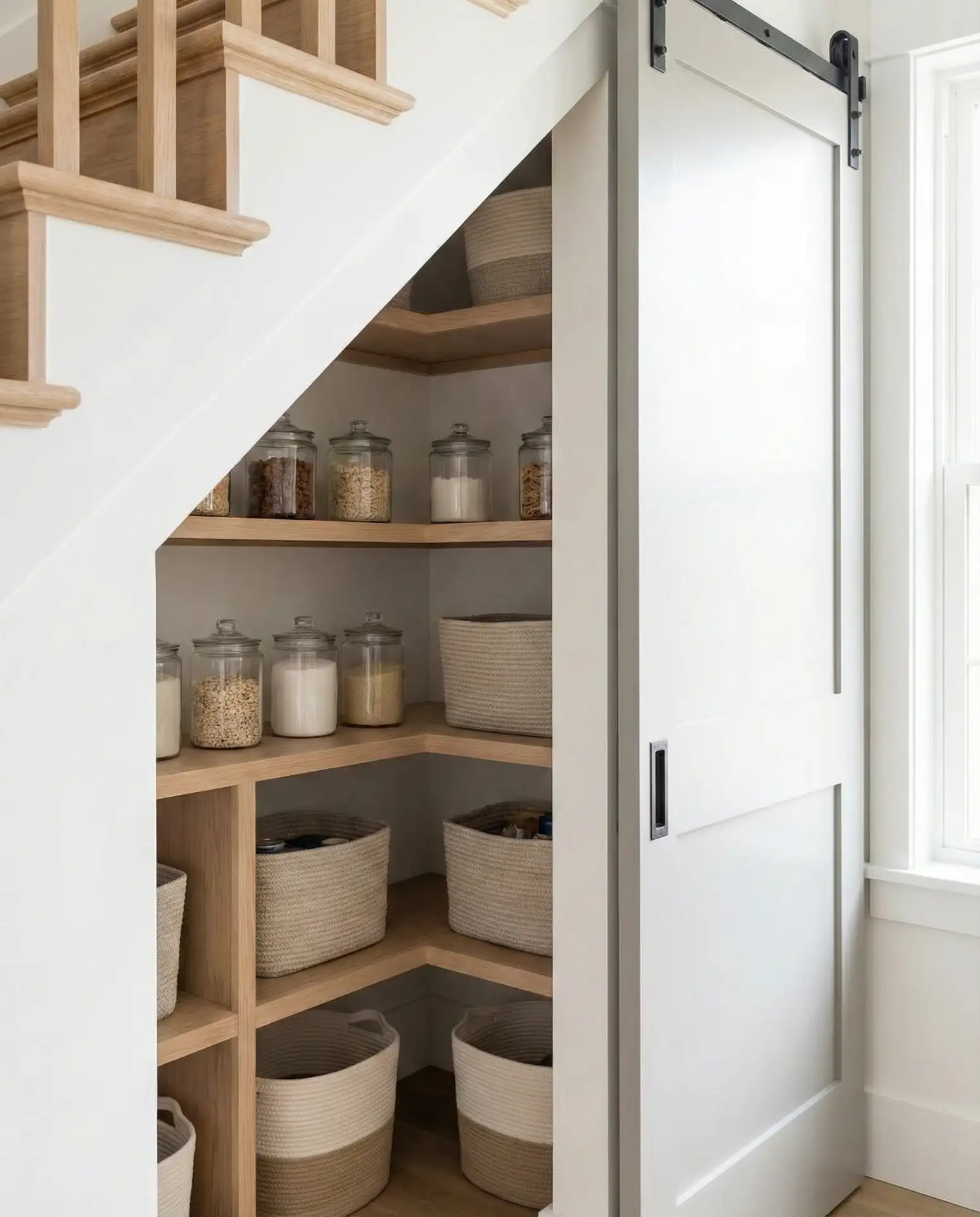 Under-Stairs Pantry in a Compact Home 2