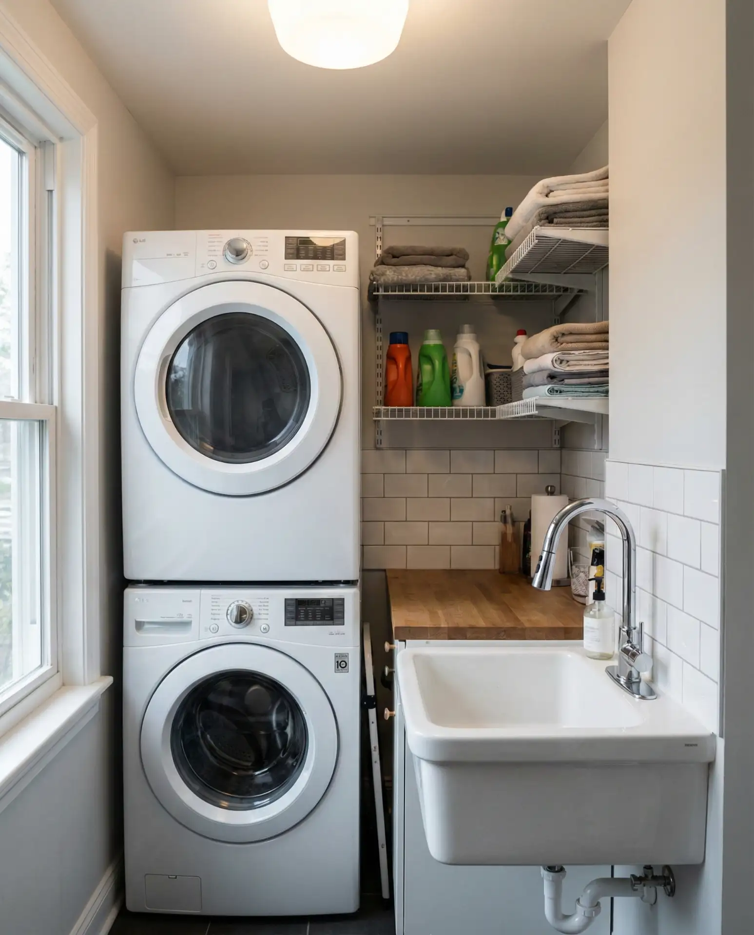 Utility Sink Beside Stackable Units 2