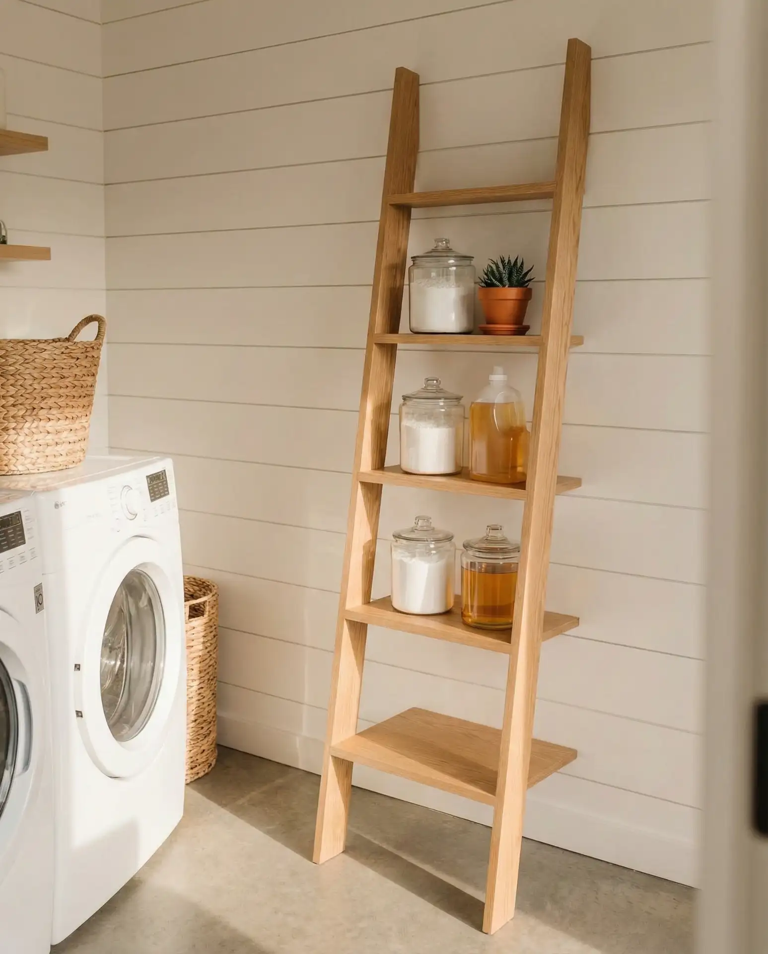 Vertical Ladder Shelf for Supplies and Décor 1