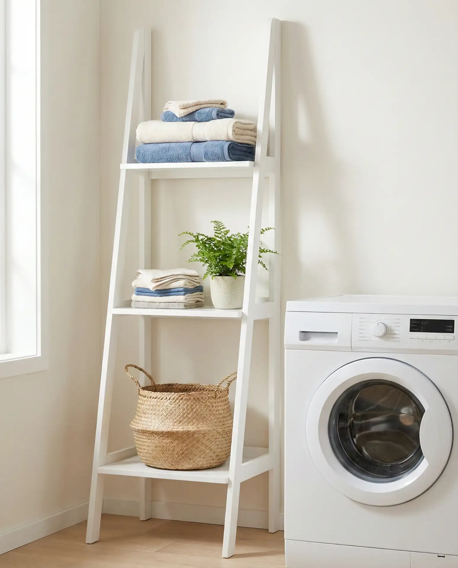 Vertical Ladder Shelf for Supplies and Décor 2