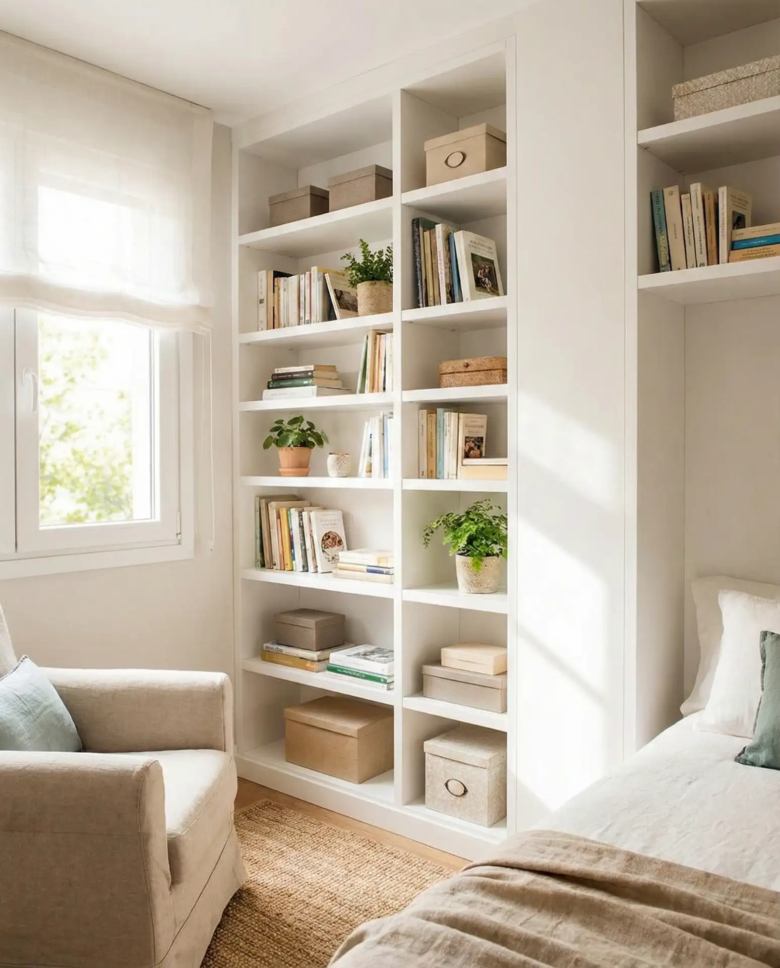 Vertical Storage with Floor-to-Ceiling Shelving 1