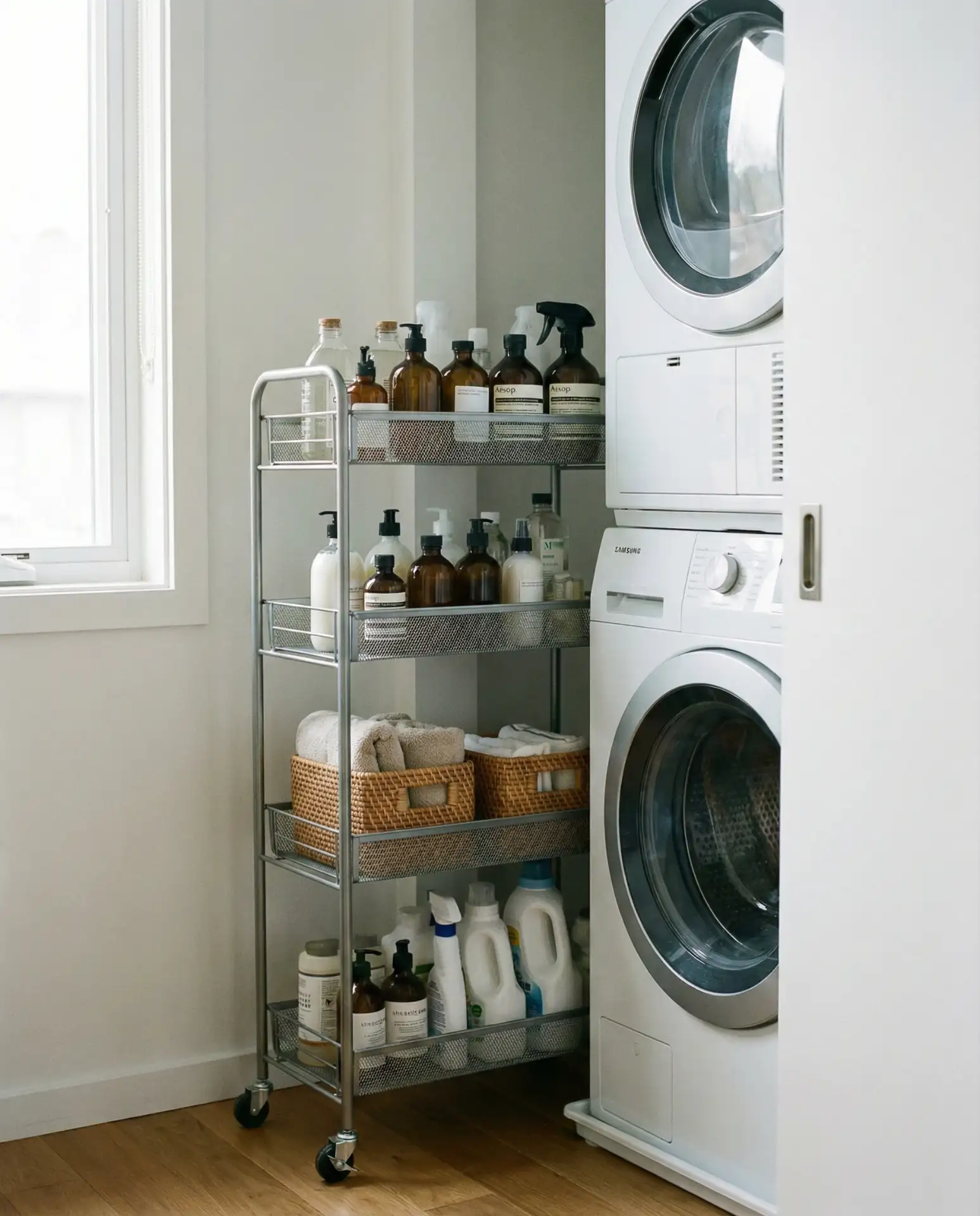 Very Narrow Rolling Cart for Tight Spaces 2