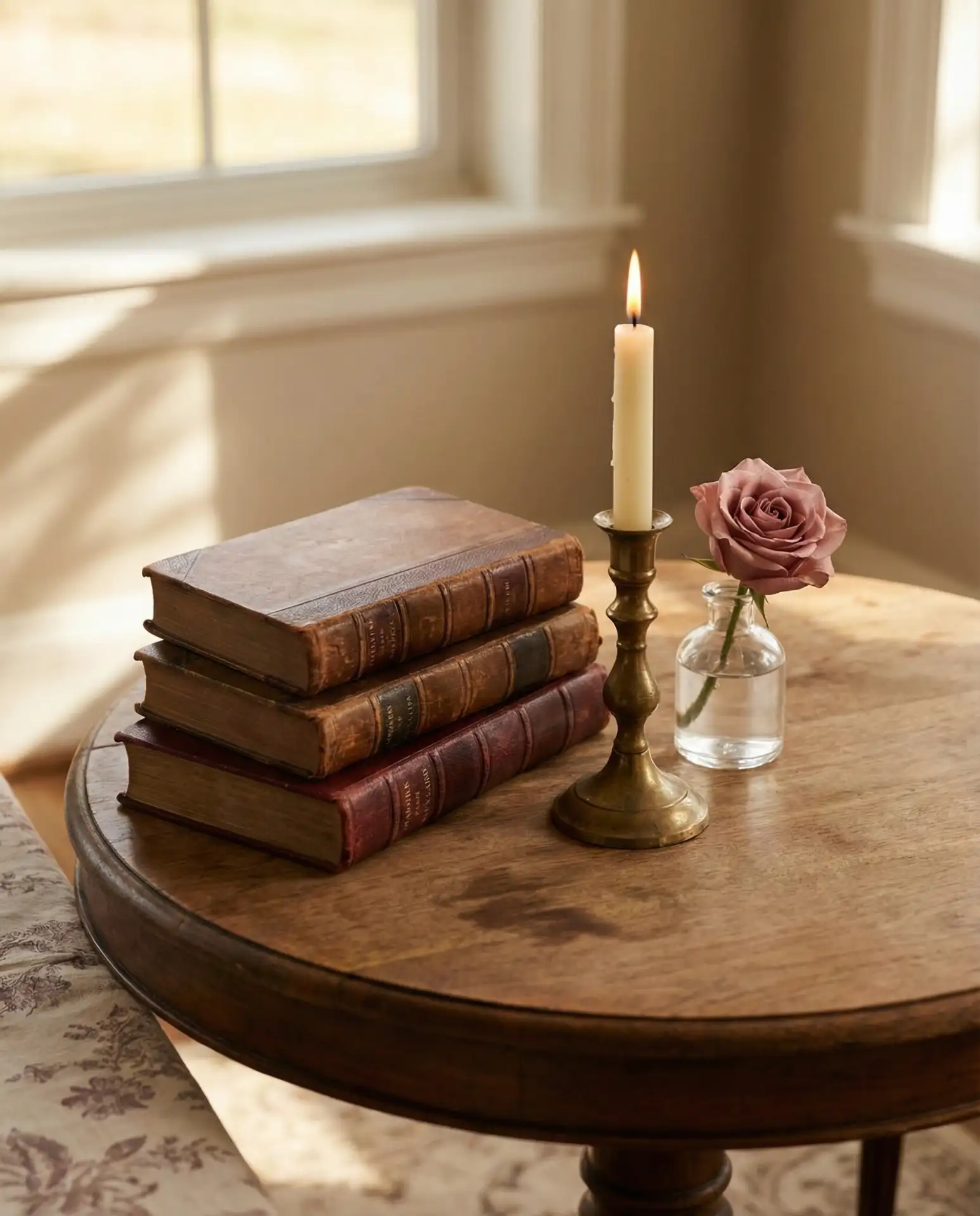 Vintage Book Centerpieces for Literary Romance 1