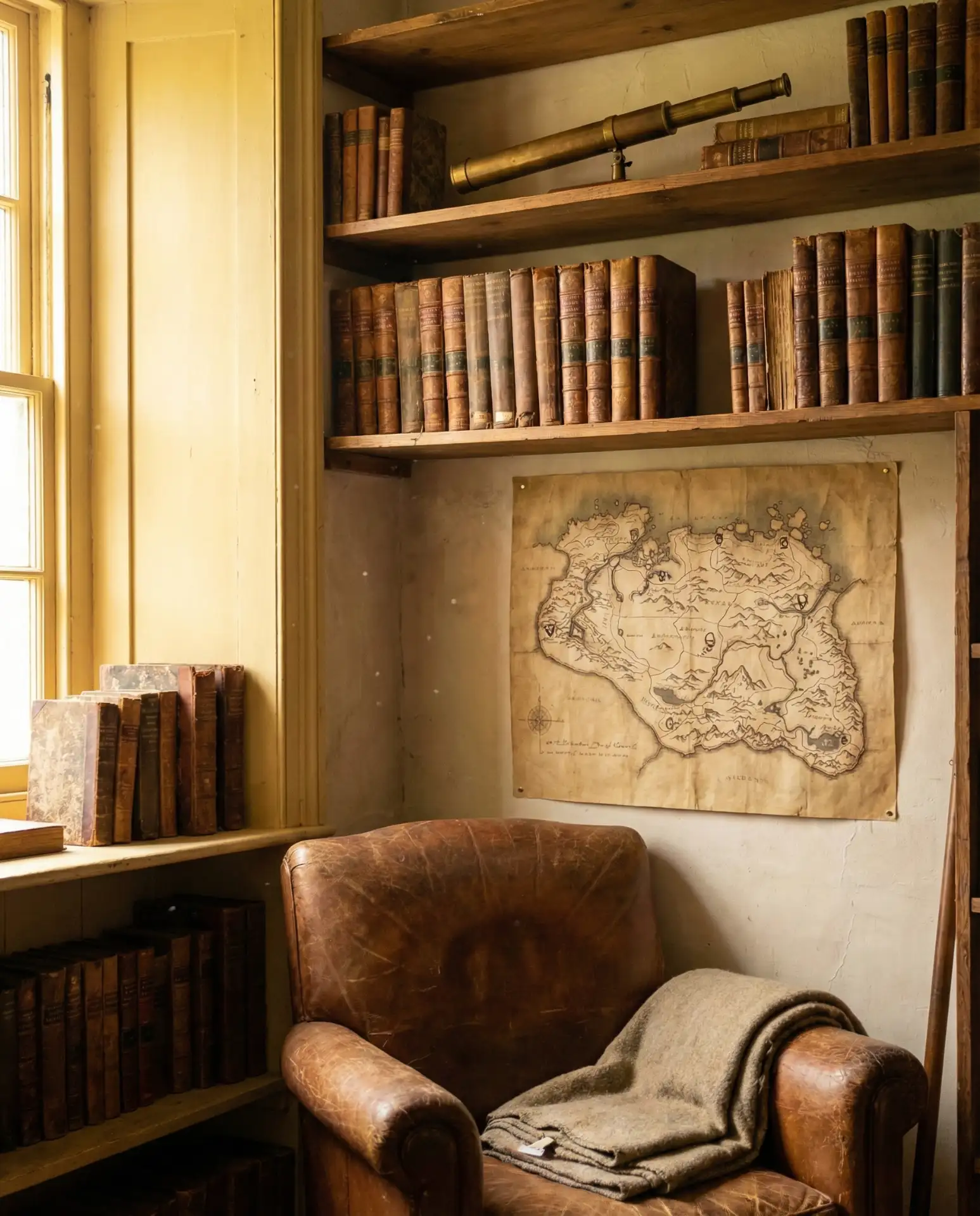 Vintage Library with Antique Finds 2