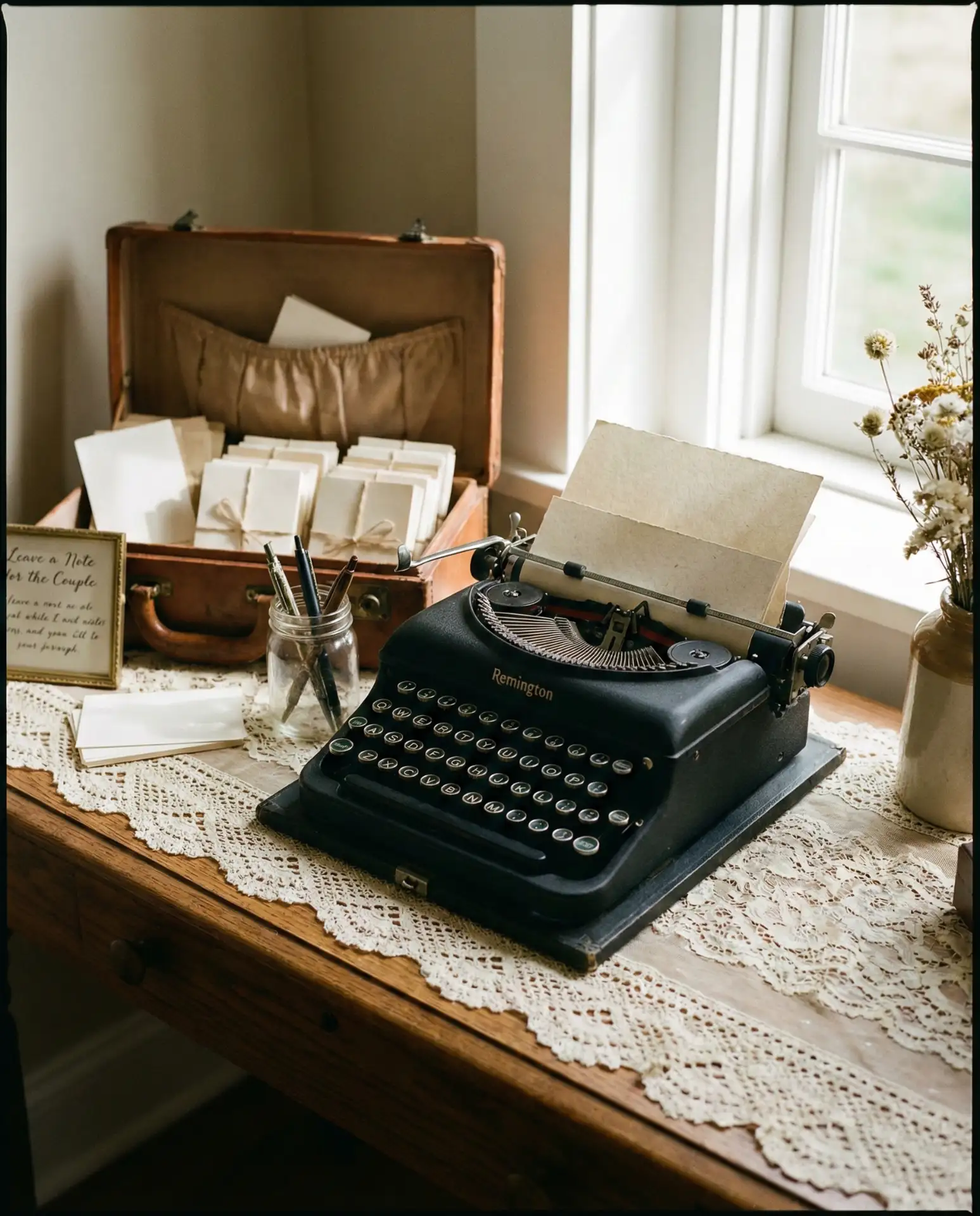 Vintage Typewriter Guest Book Station 1