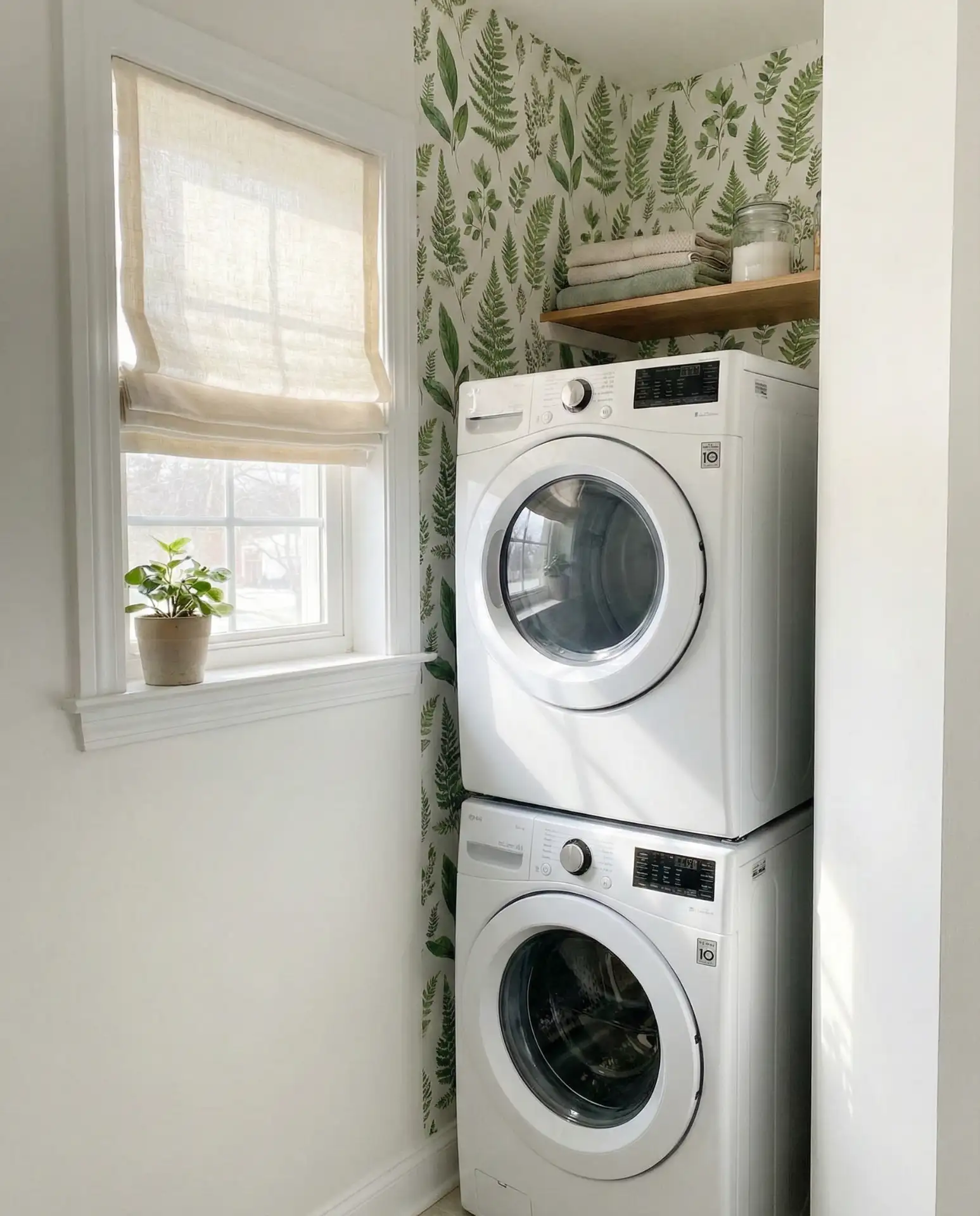 Wallpaper Feature Wall Behind Machines 2