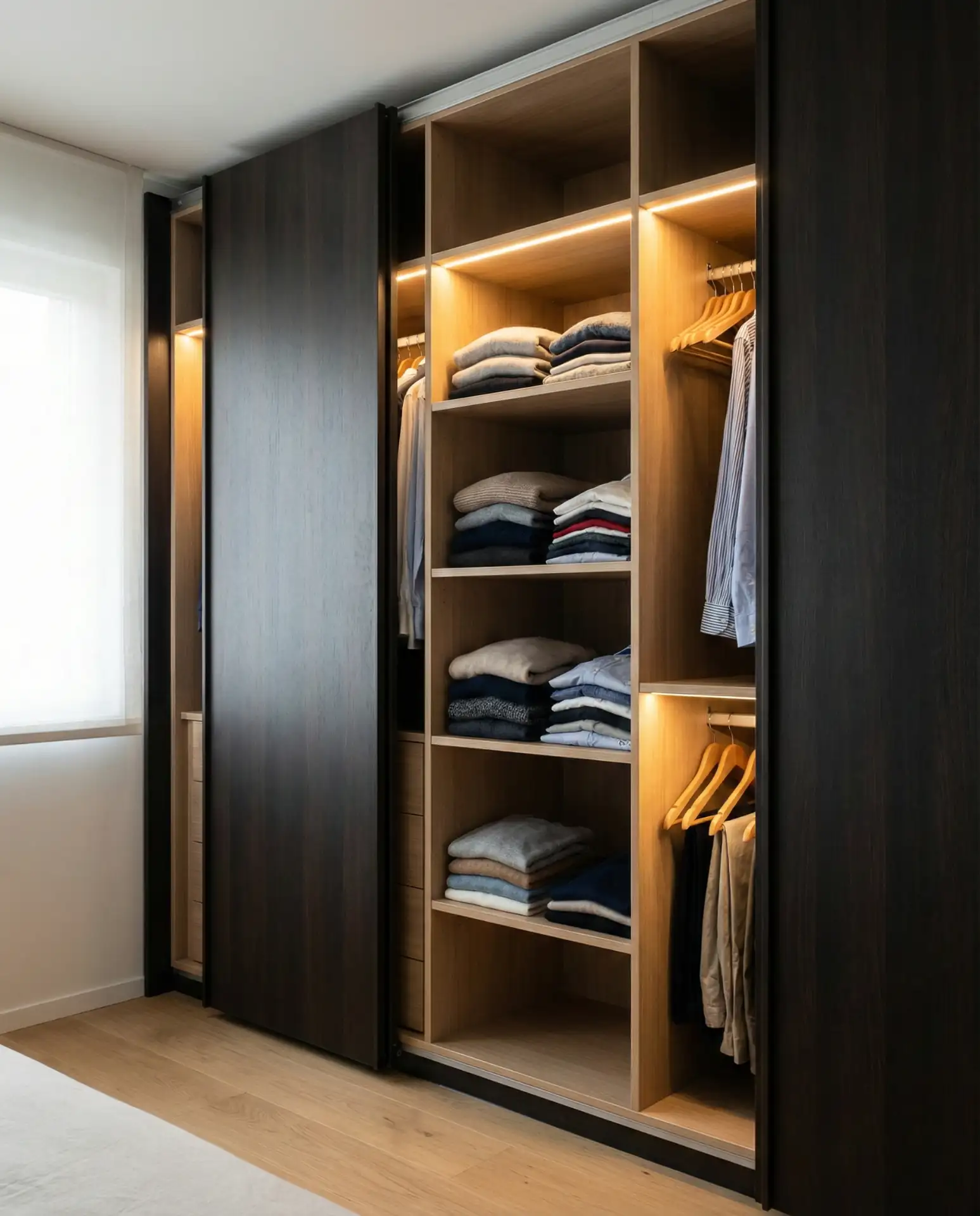 Wardrobe with Built-In LED Lighting 1