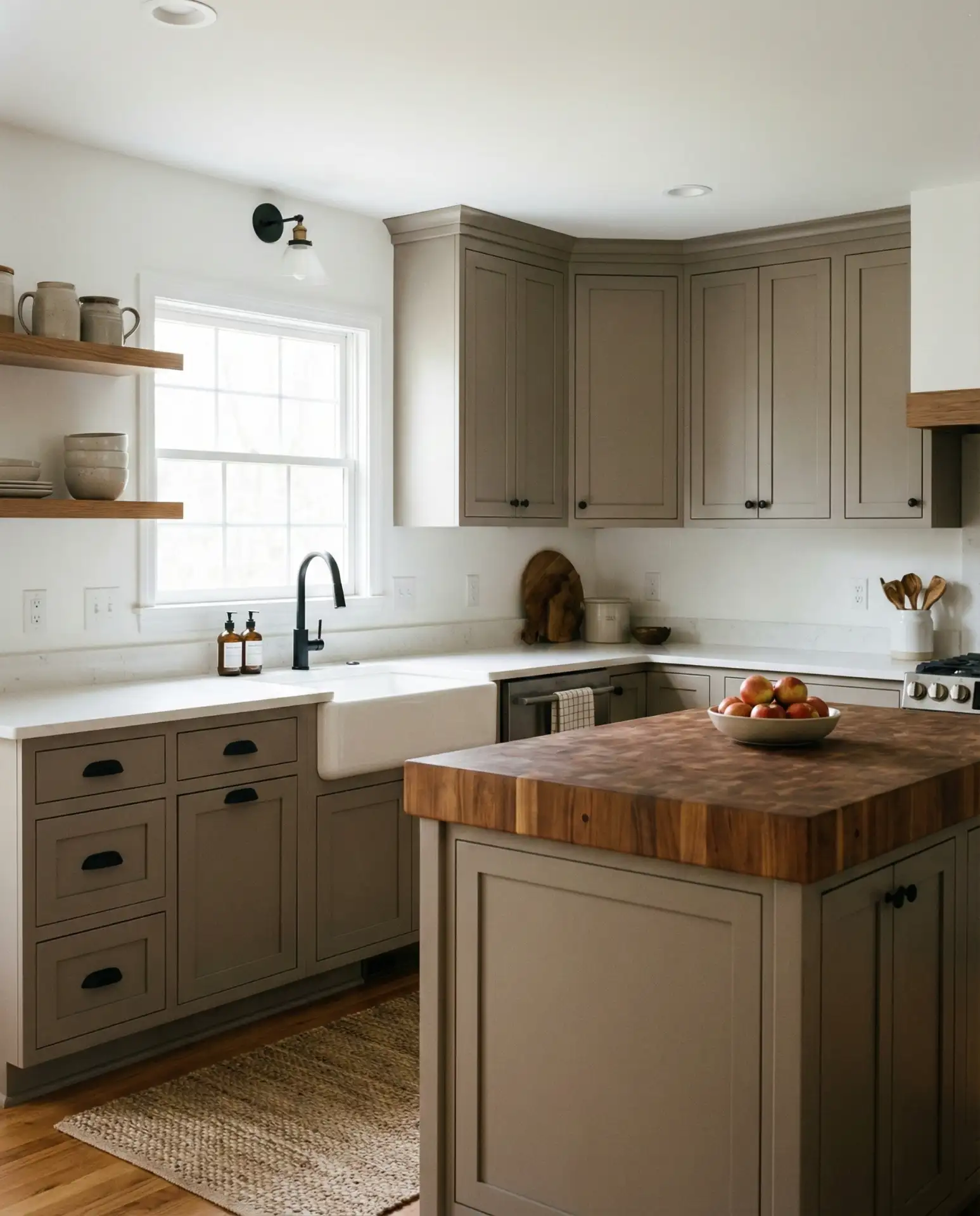 Warm Grey with Butcher Block 1