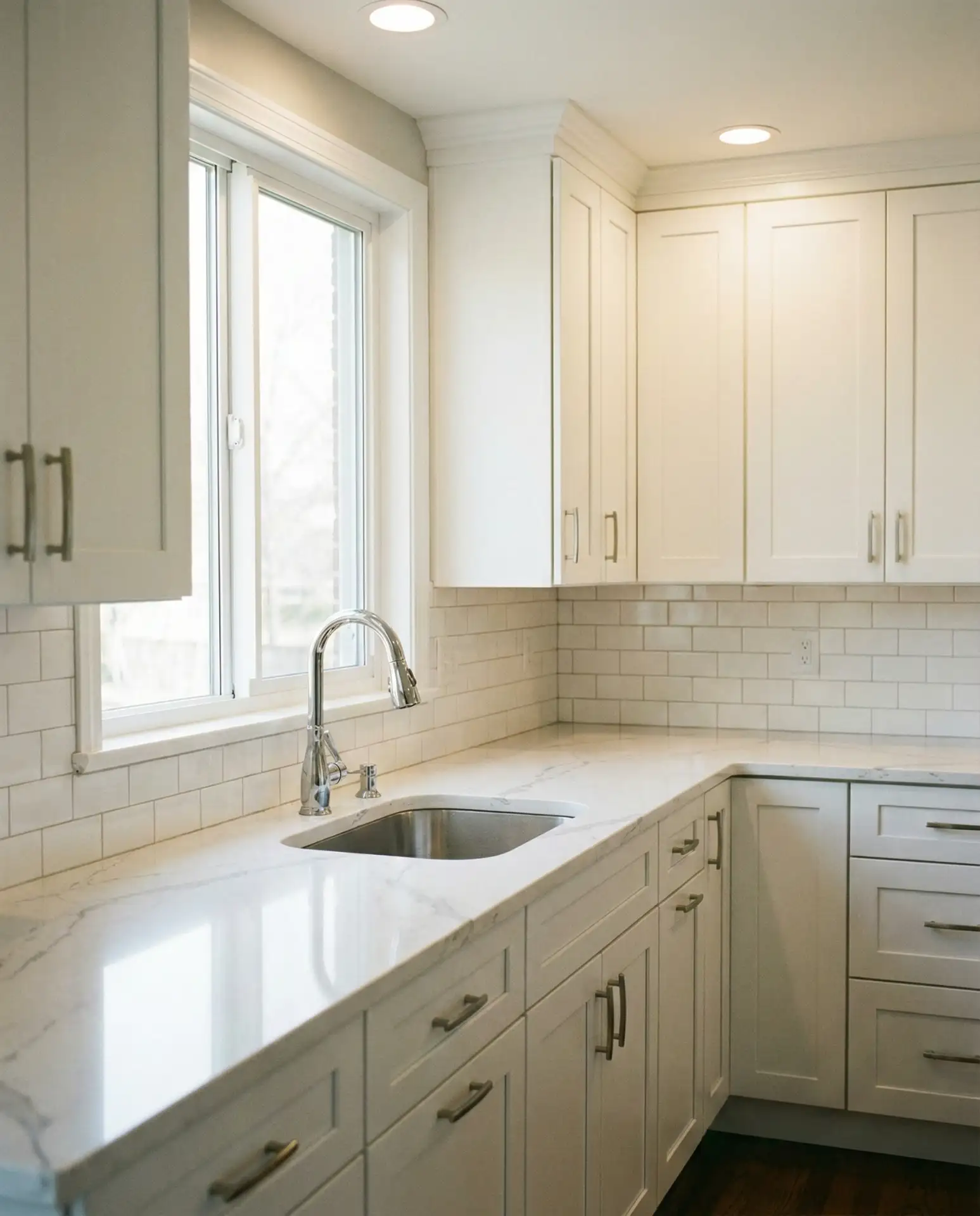 White Cabinets with Quartz Countertops 1