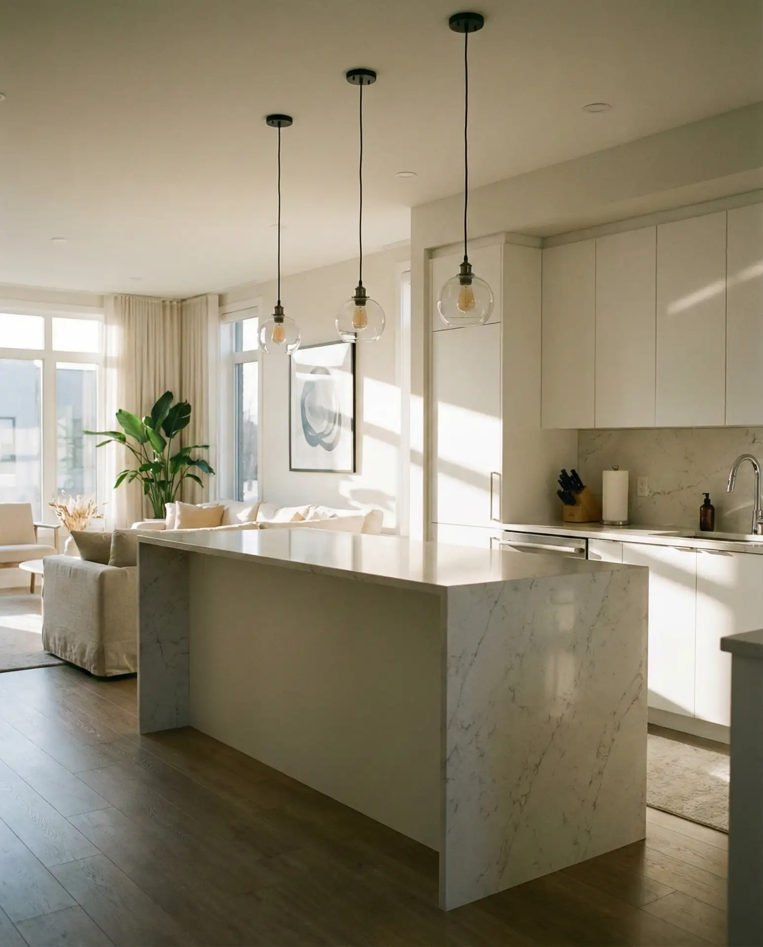 White Cabinets with Quartz Countertops 2