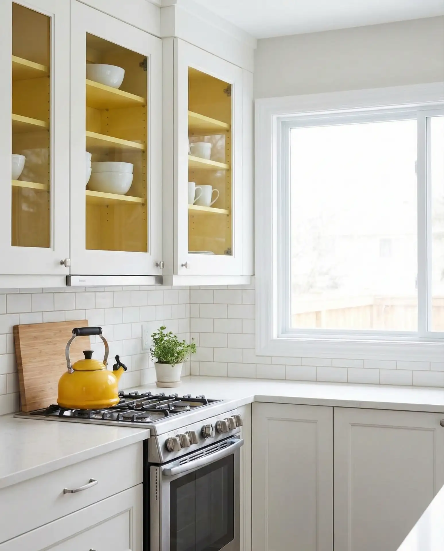 White and Yellow Minimalist Kitchen 1
