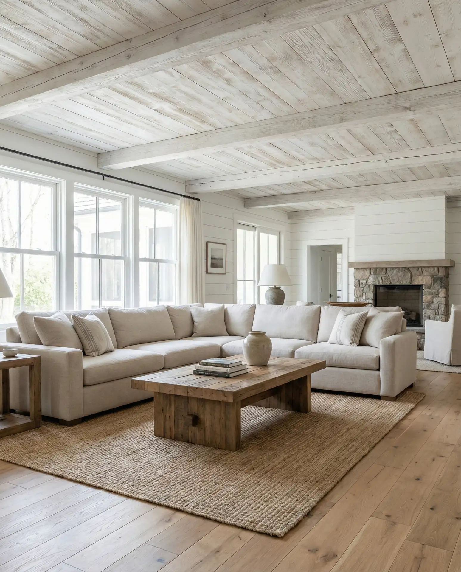 Whitewashed Wood Ceiling 1