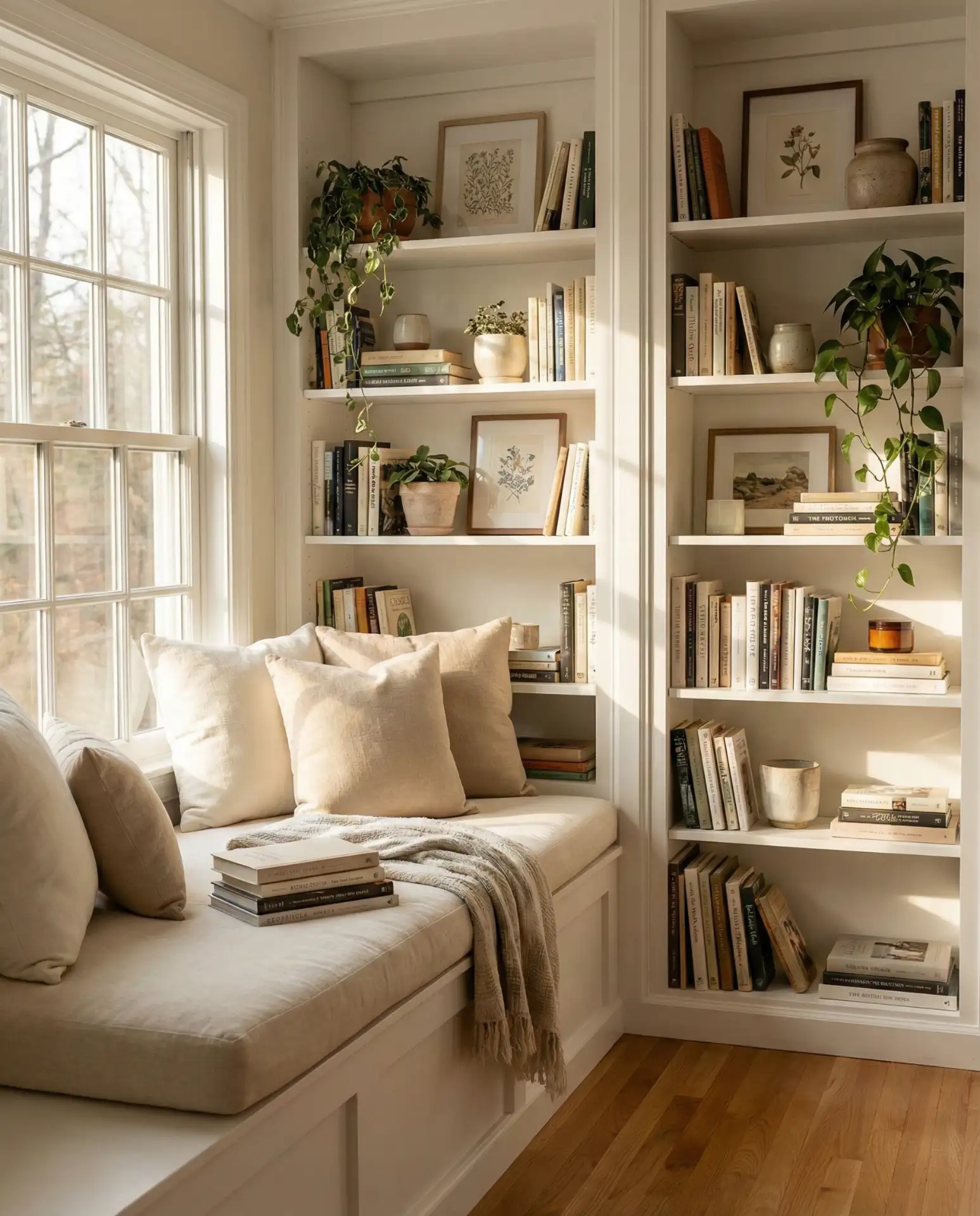 Window Seat with Surrounding Shelves 1