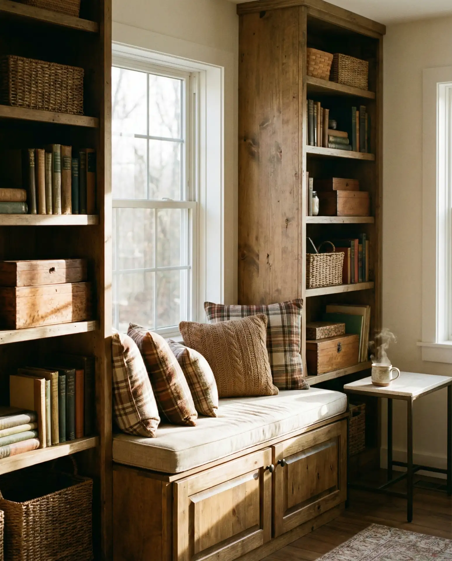 Window Seat with Surrounding Shelves 2