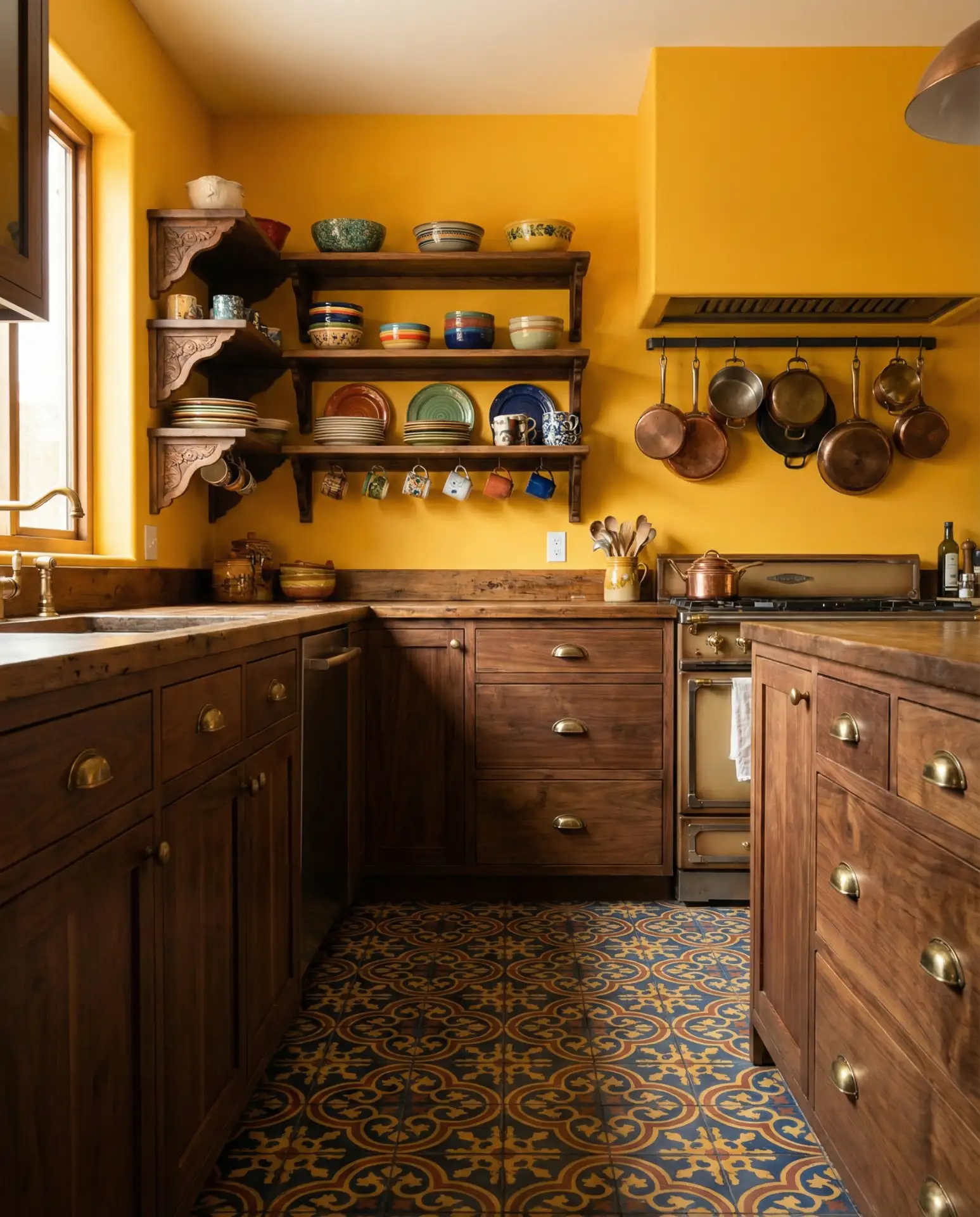 Yellow Kitchen in Indian Style 1