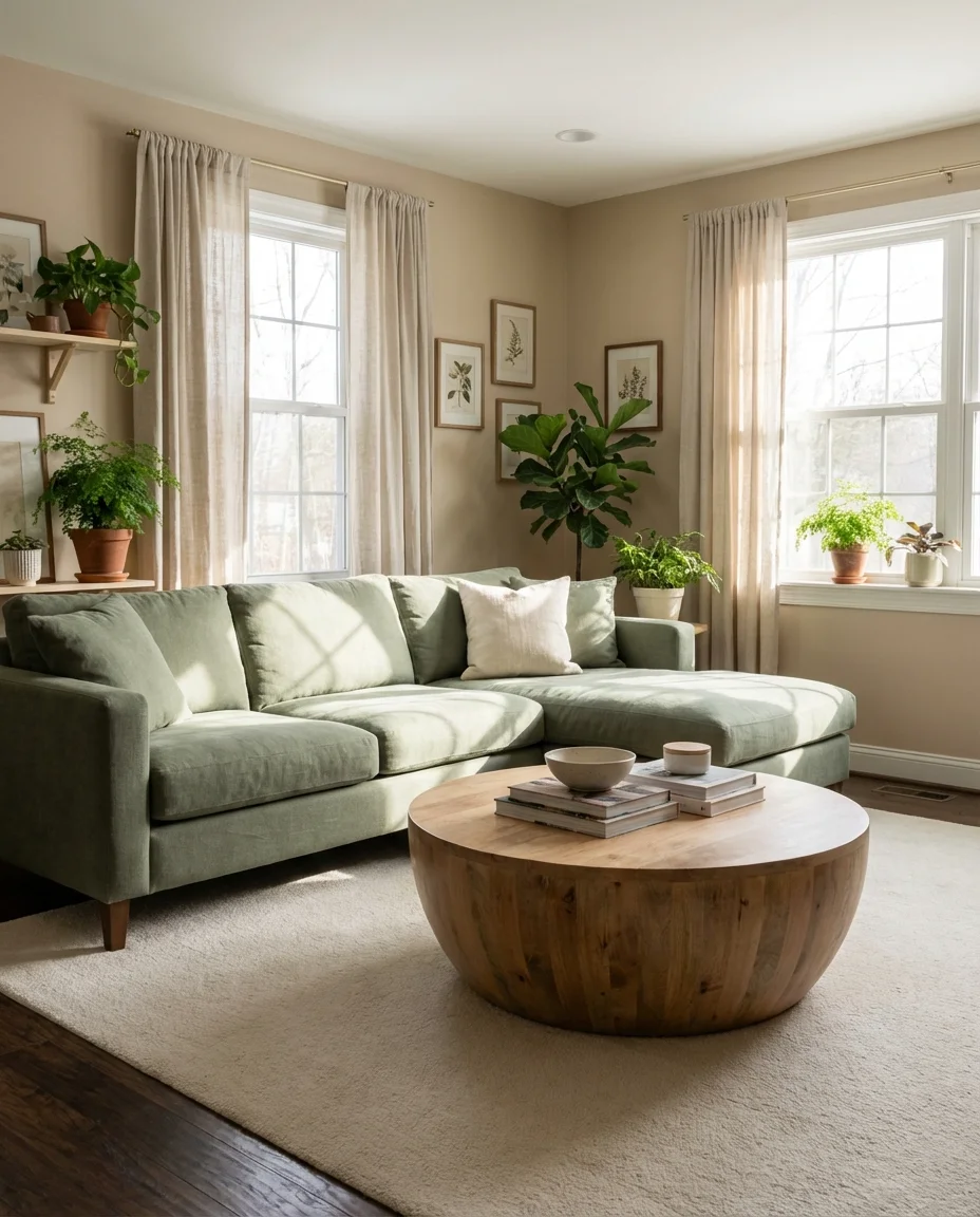 Beige and Green Warm Transitional Style 1