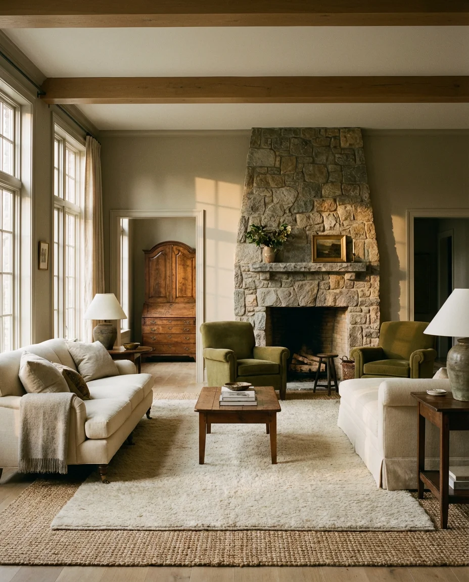 Beige and Green Warm Transitional Style 2