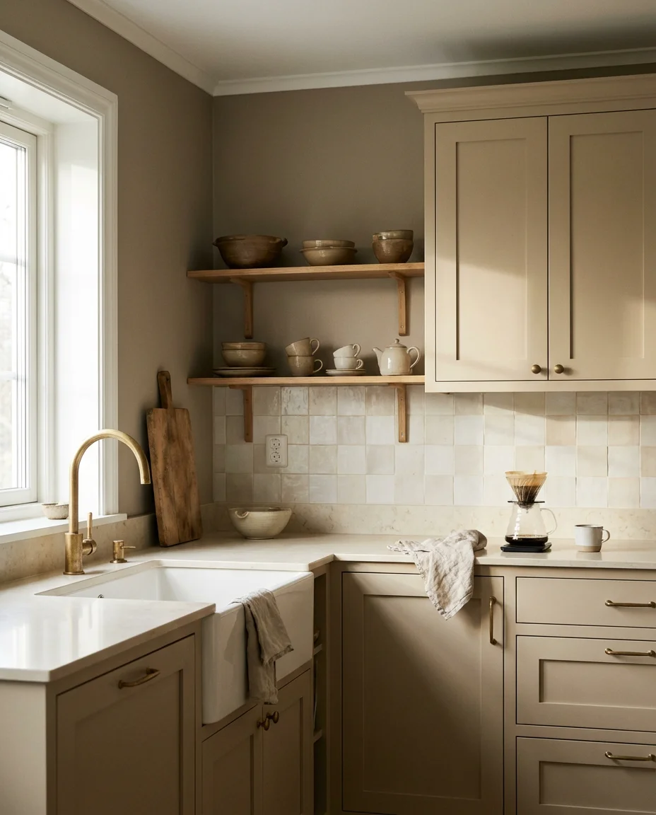 Beige and Taupe Tones for a Cozy, Timeless Kitchen 1