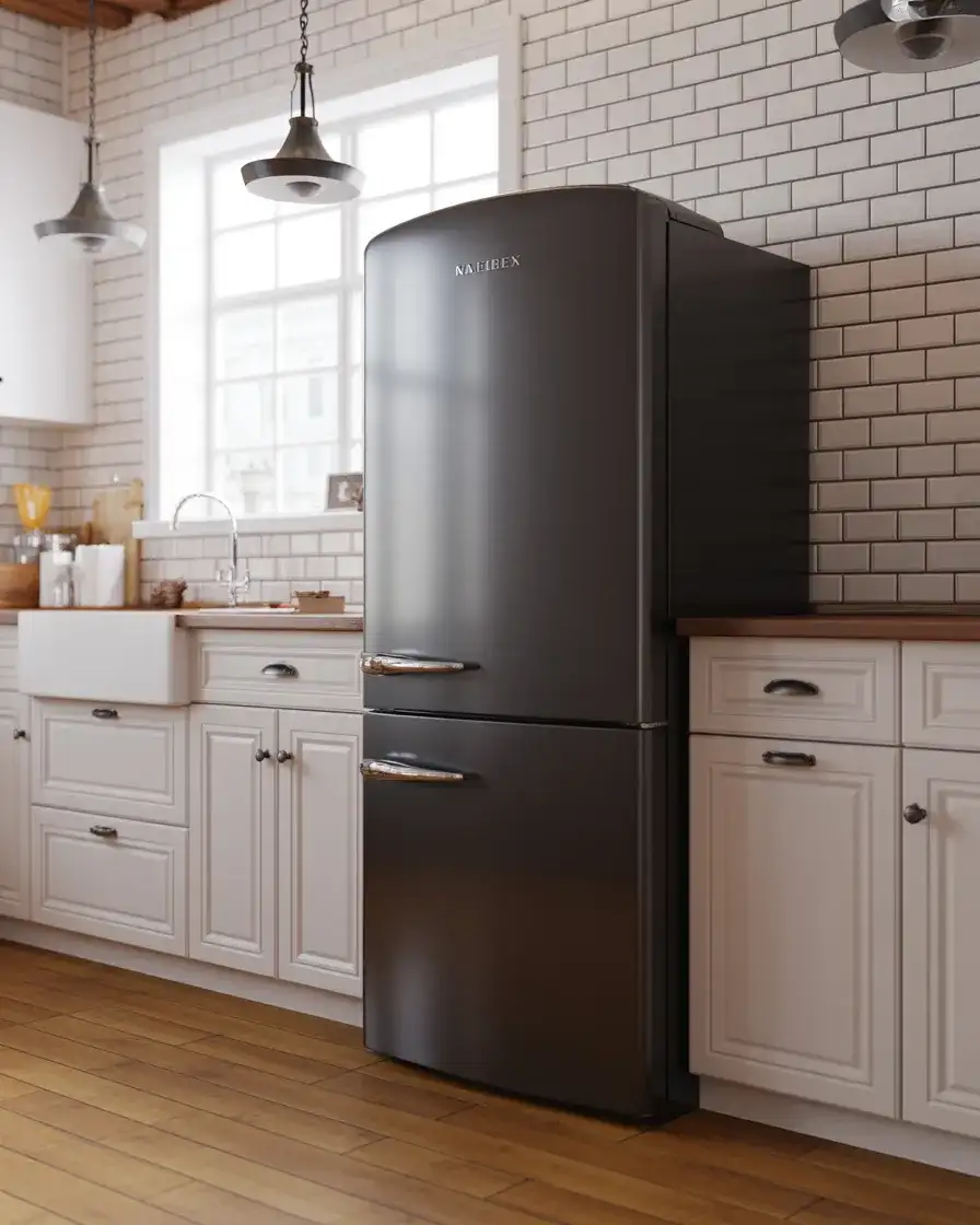 Black Appliances with White Cabinets 1