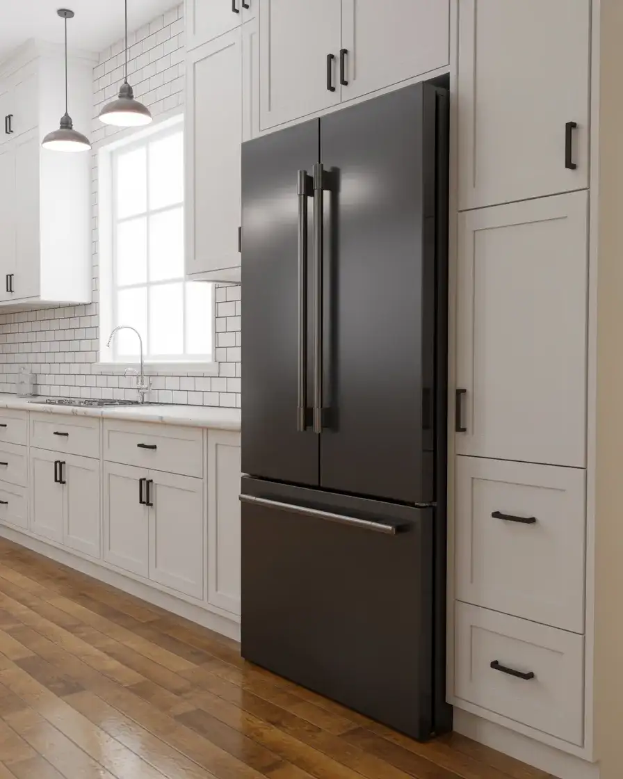 Black Appliances with White Cabinets 2