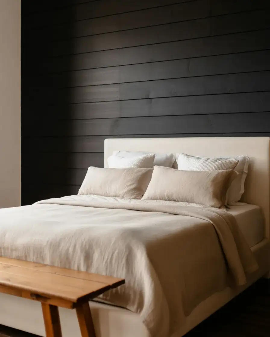 Black Wall with Shiplap or Board-and-Batten Texture 1