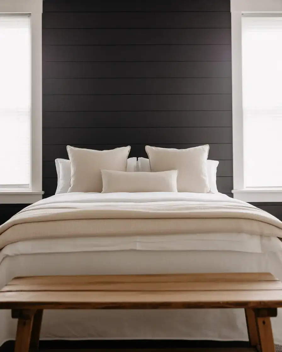 Black Wall with Shiplap or Board-and-Batten Texture 2
