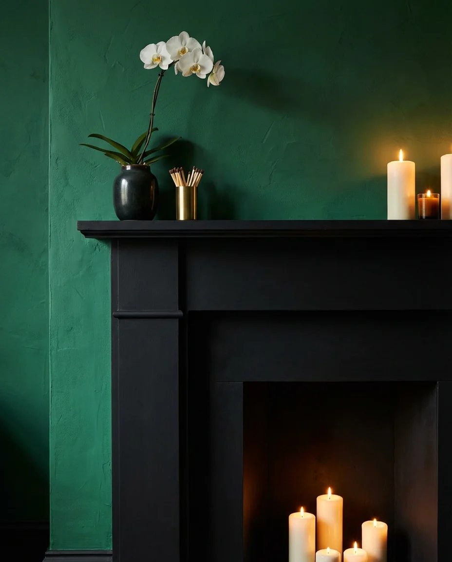 Black and Green High Contrast Living Room 2