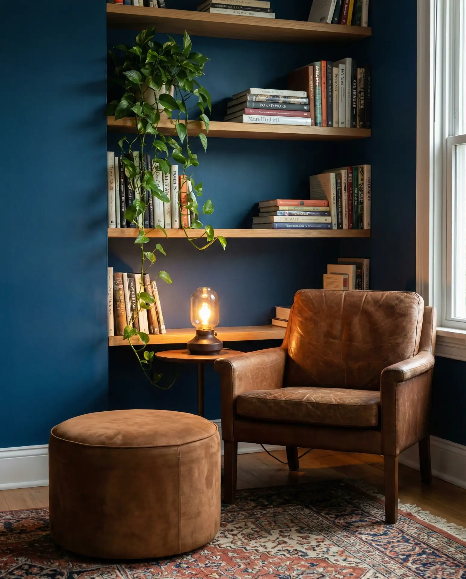 Blue and Brown Earthy Living Room 2