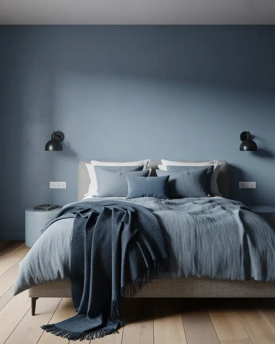 Blue and Grey Bedroom with a Calm Coastal Edge 1