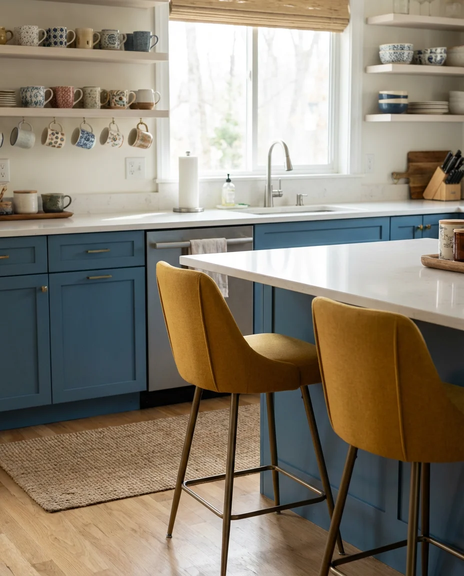 Blue and Yellow Kitchen with Sunny Energy 1