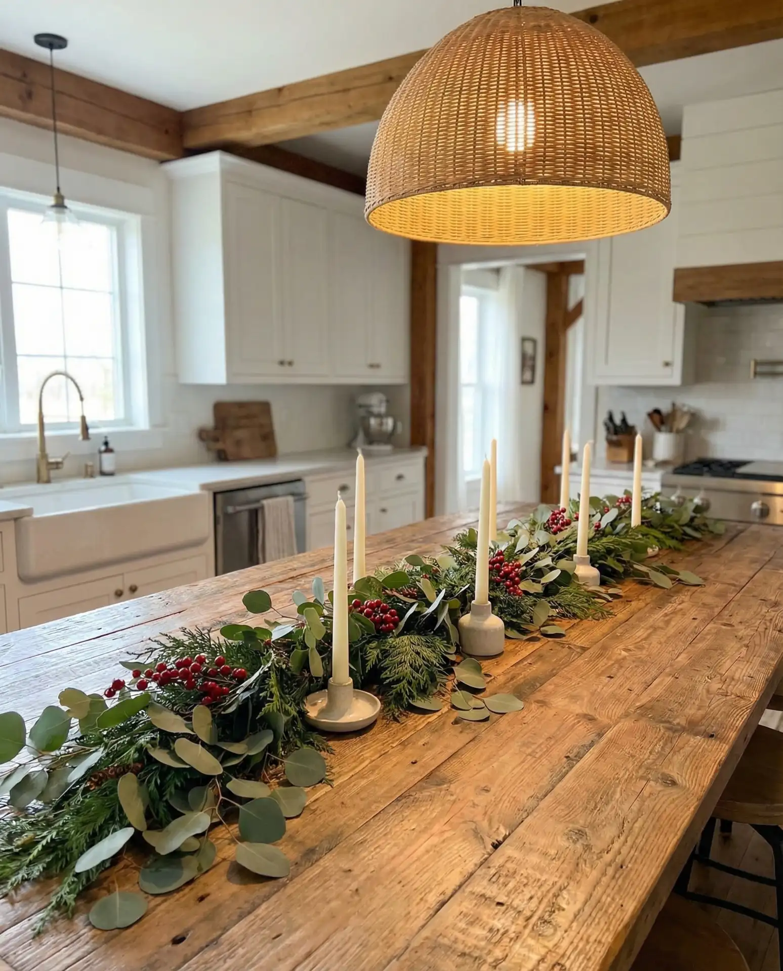 Christmas Greenery and Candlelight 2