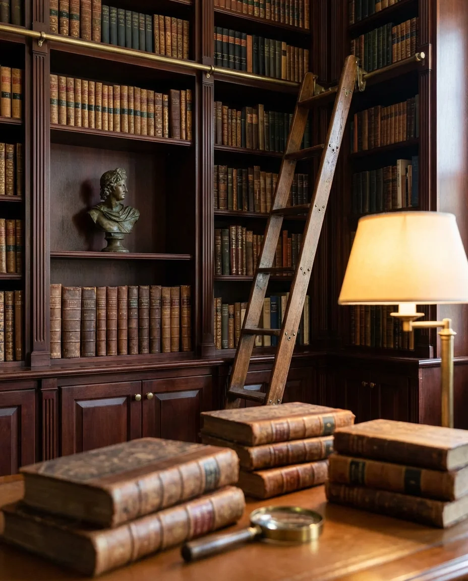 Classic Dark Wood Library Office 2