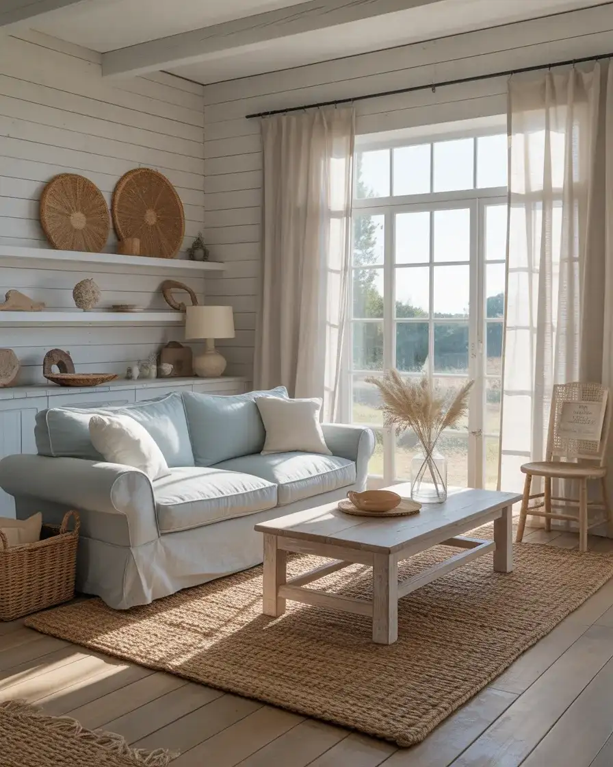 Coastal French Country in Soft Blues and Sand 2