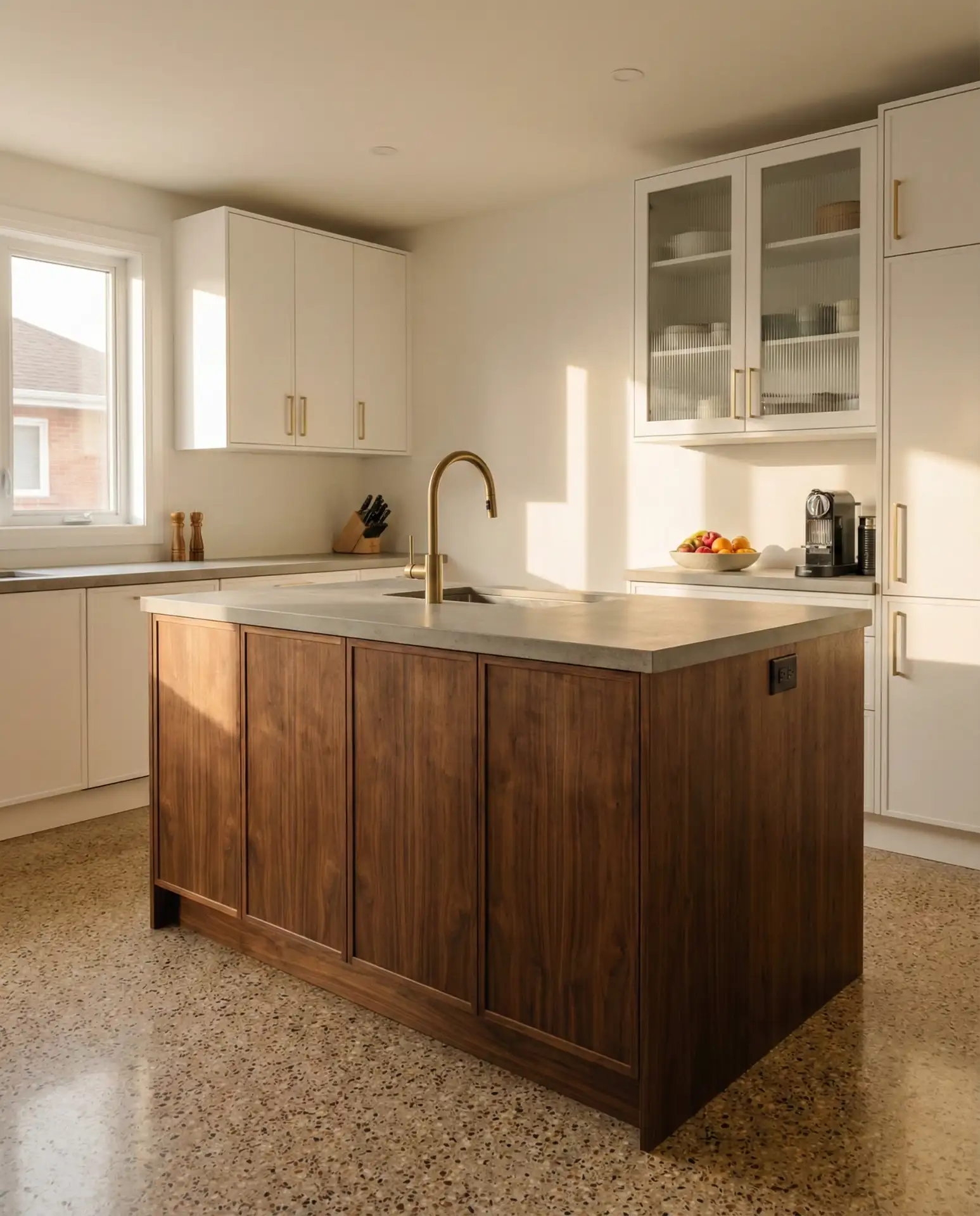 Contemporary Kitchen with Mixed Material Palettes 1