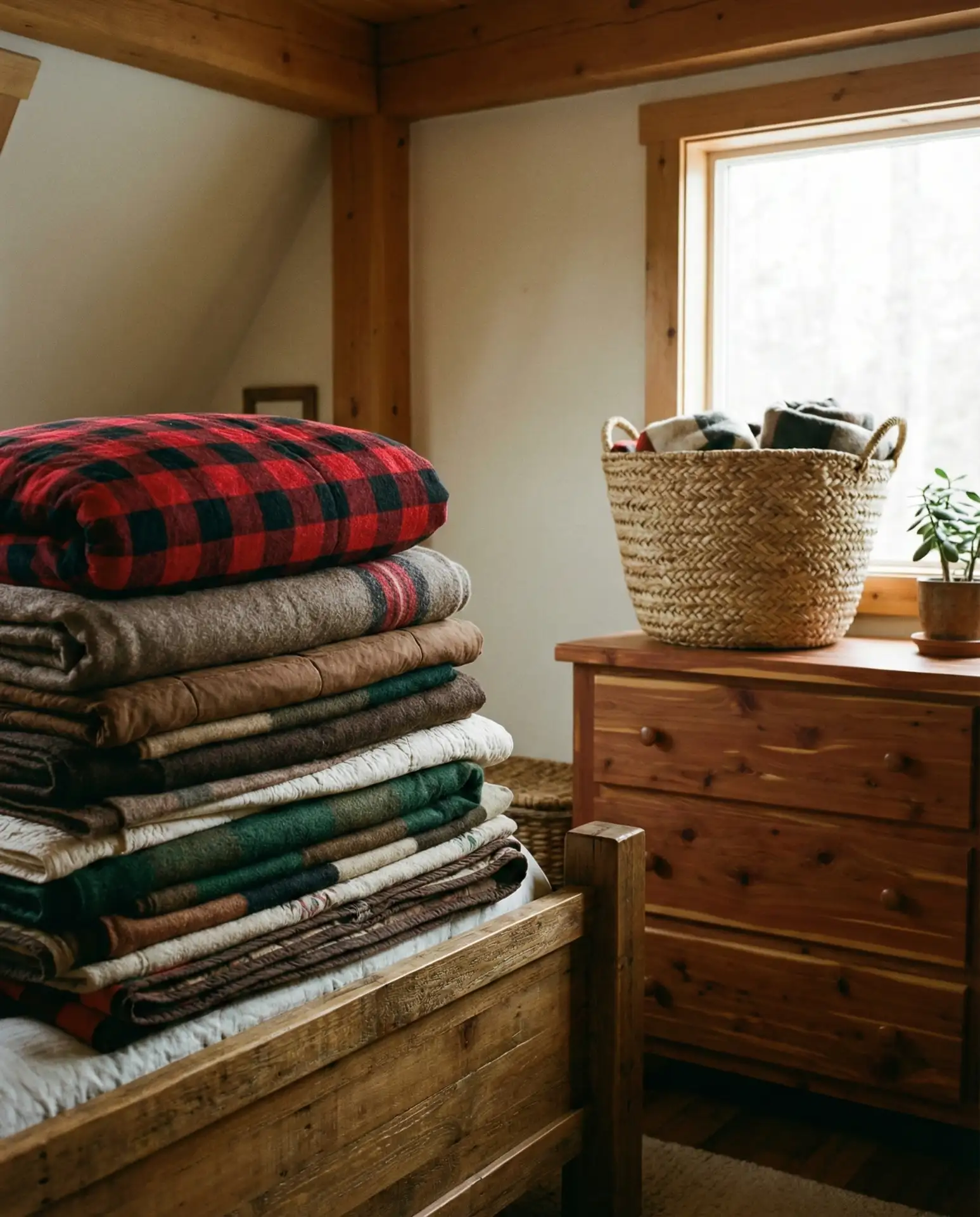 Cozy Cabin Aesthetic with Layered Bedding 2