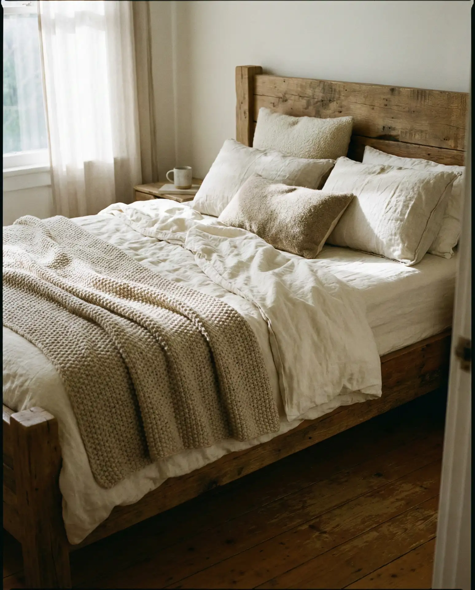 Cozy Layered Bedding in Neutral Tones 2