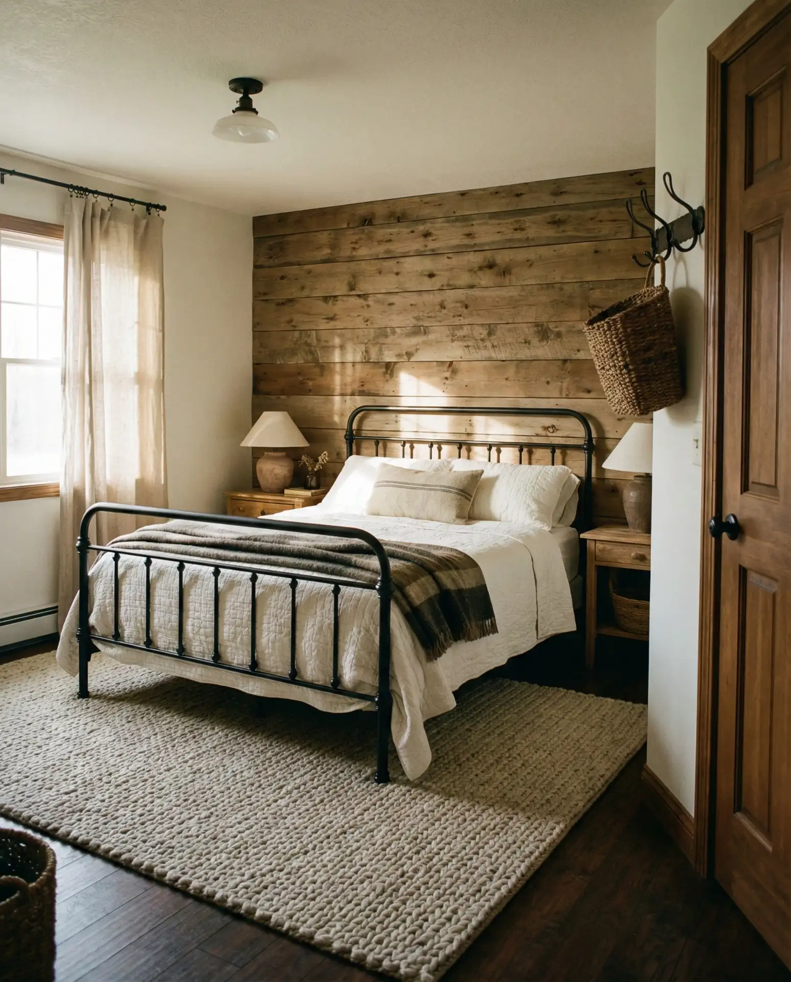 Cozy Rustic Bedroom With Reclaimed Wood 1